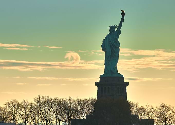 Lady Liberty in Silhouette