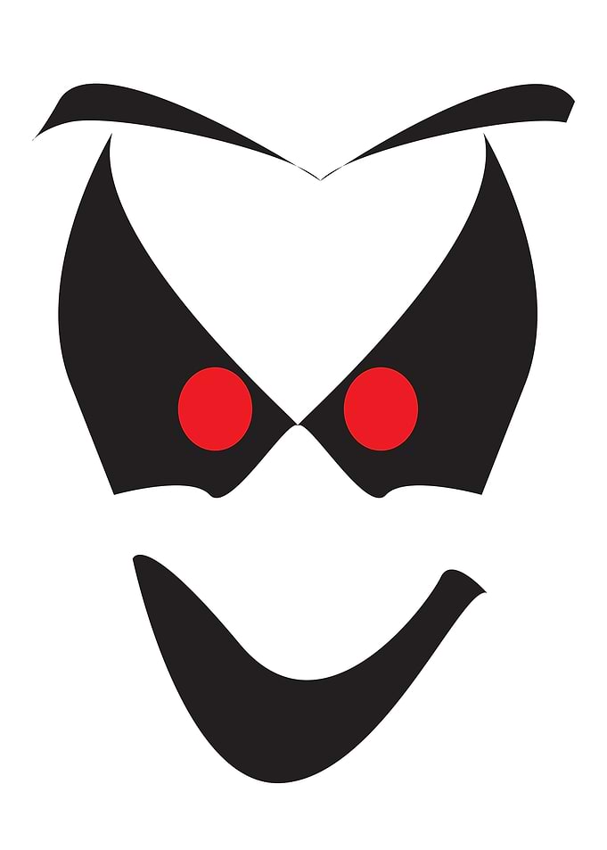 White Halloween Ghost Face