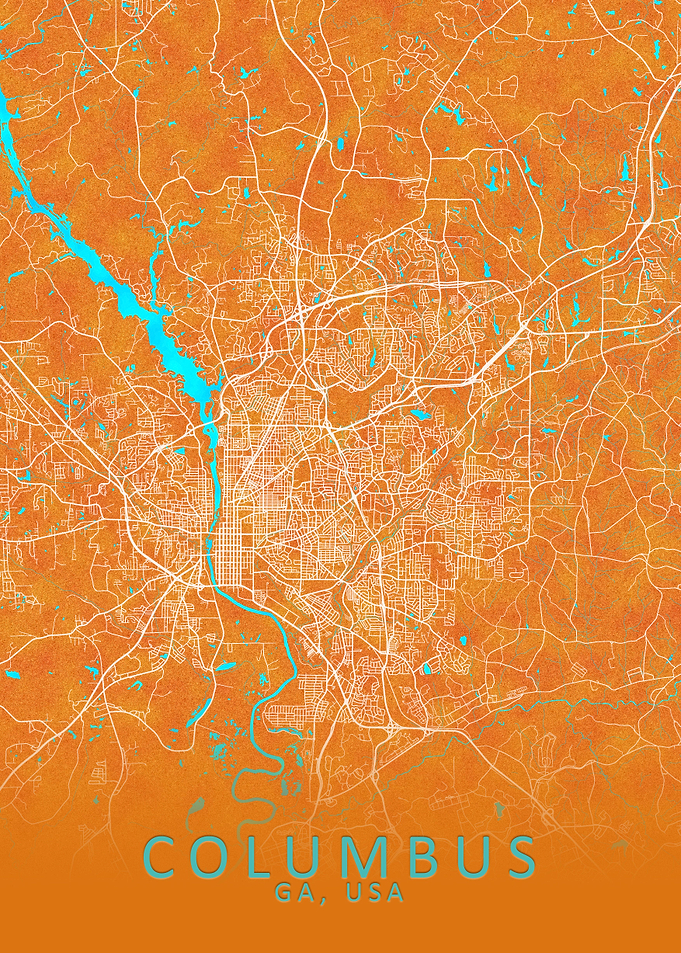 Columbus GA USA City Map