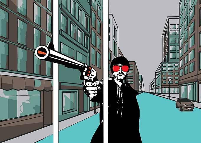 Comic book pop art optical