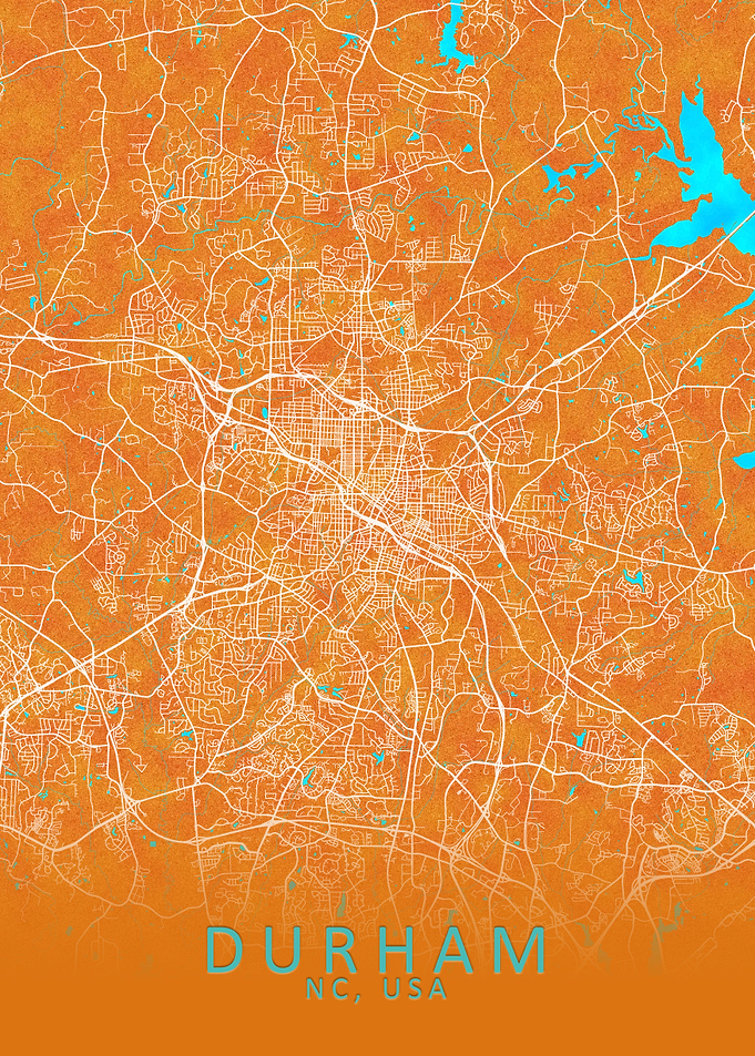 Durham NC USA City Map