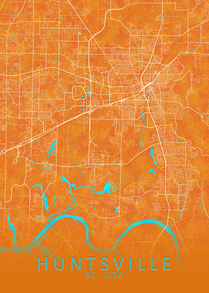 Huntsville AL USA City Map