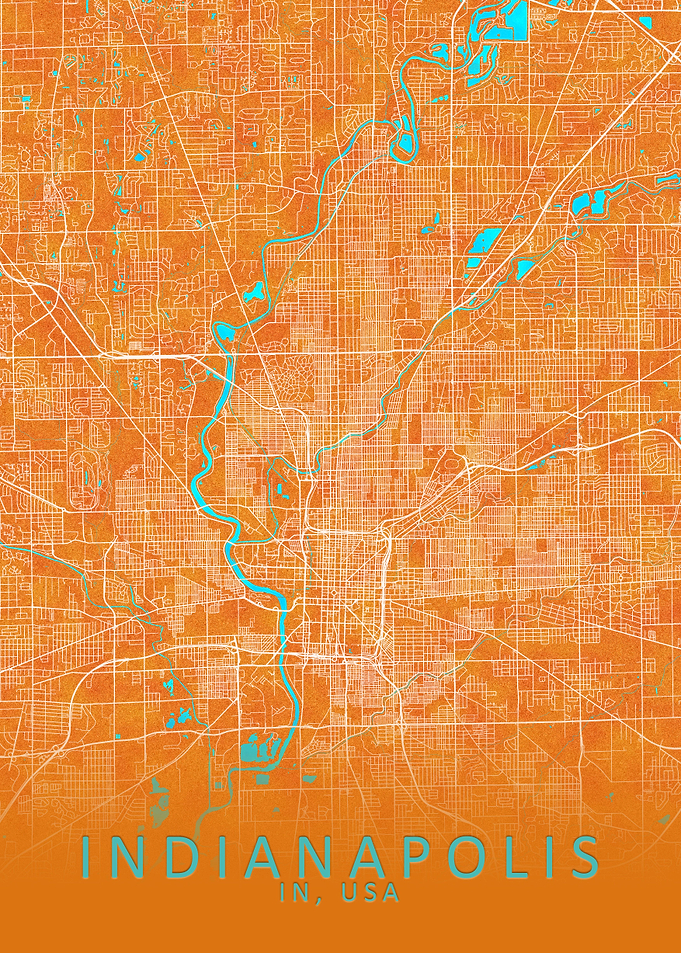 Indianapolis IN USA Map