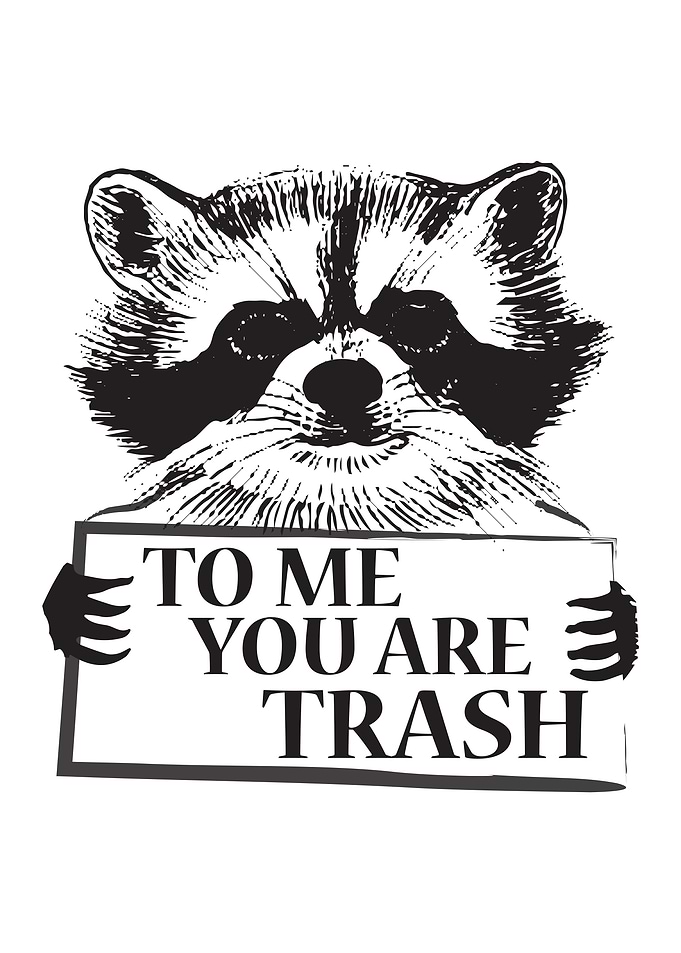 Trash panda cute raccoon