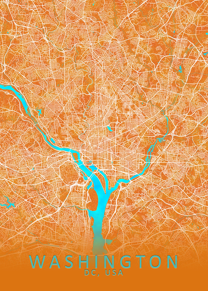 Washington DC USA City Map
