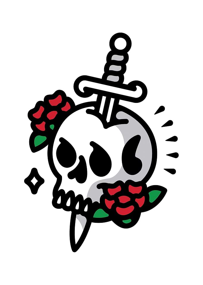 Death Flower Tattoo