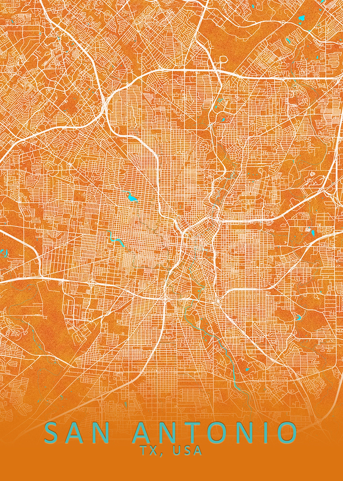 San Antonio TX USA Map