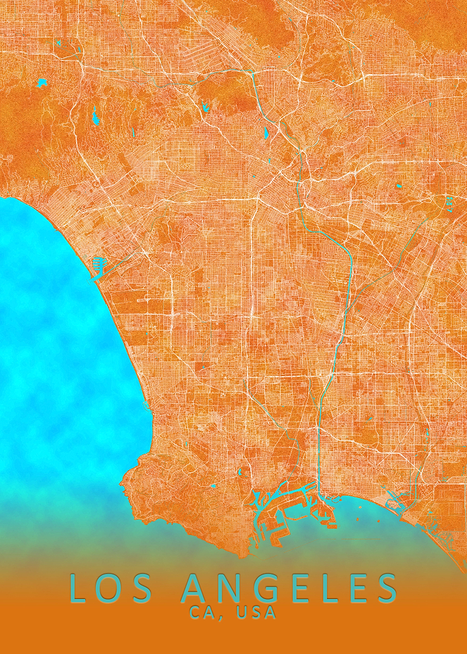 Los Angeles CA USA Map