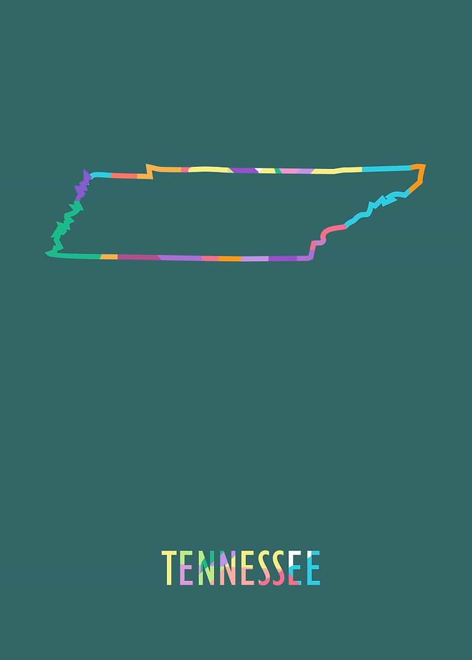 Tennessee Map Green Bg
