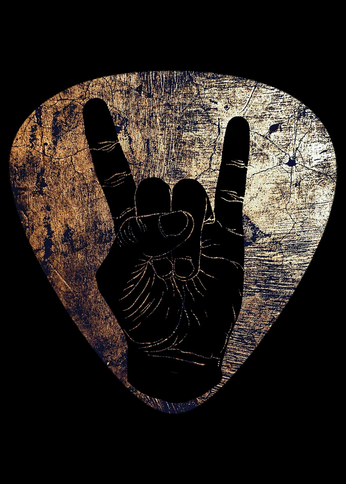 Vintage guitar pick rock