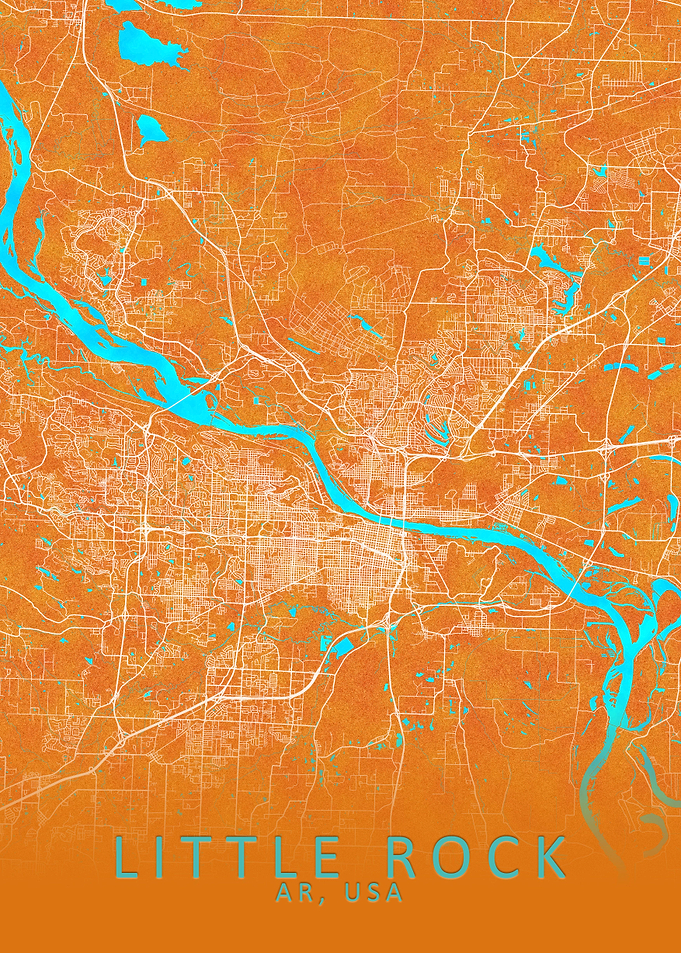 Little Rock AR USA Map