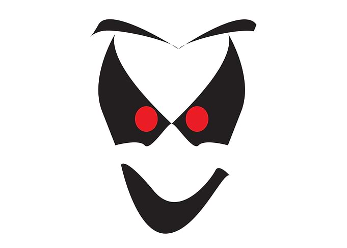 White Halloween Ghost Face