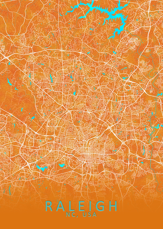 Raleigh NC USA City Map