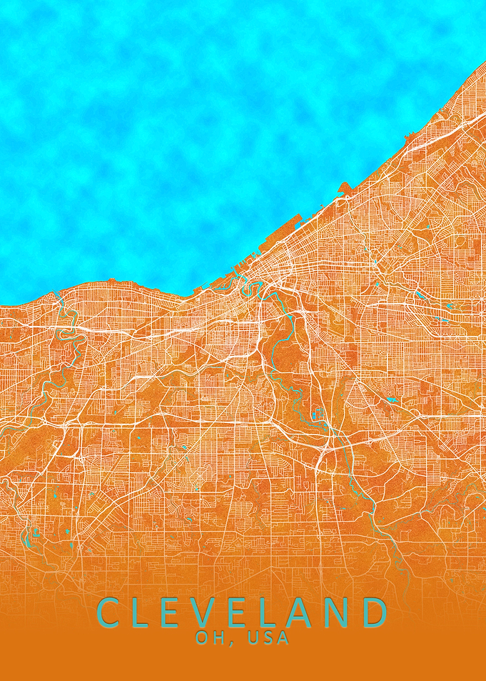 Cleveland OH USA City Map