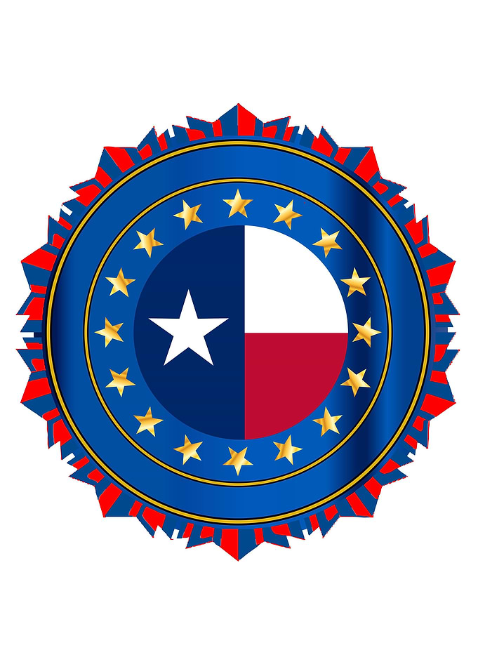 Texas State Flag Badge