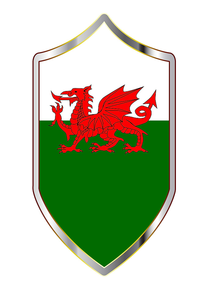 Welsh Flag Crusader Shield