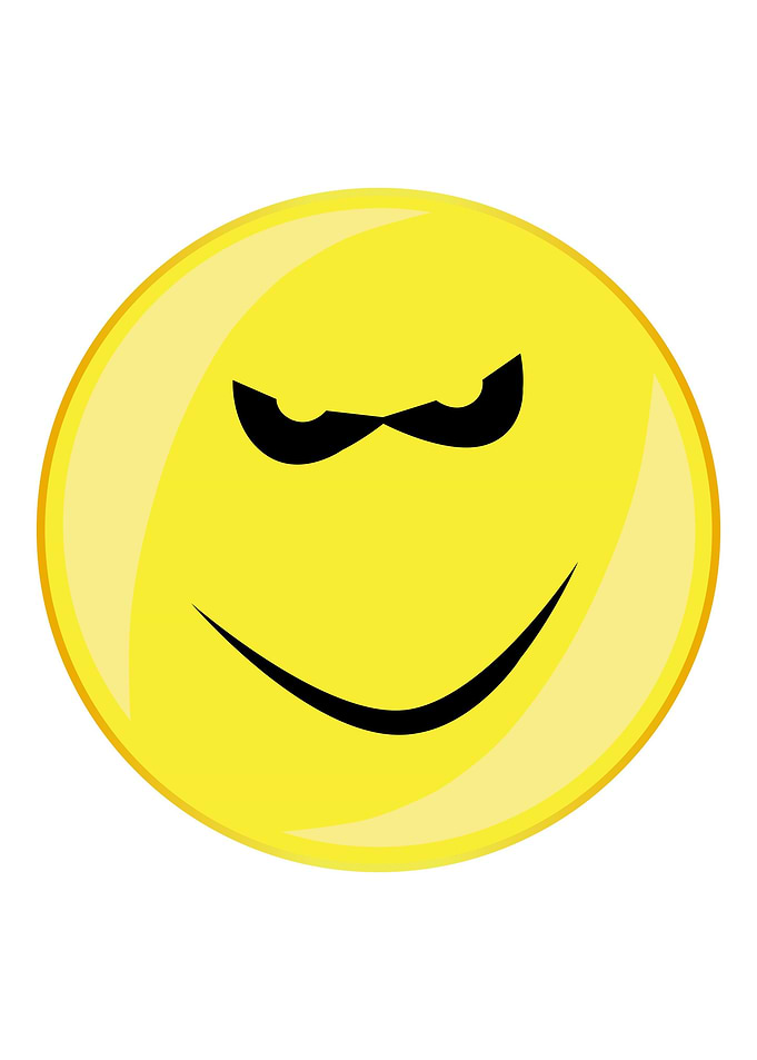 Evil Smile Face Button