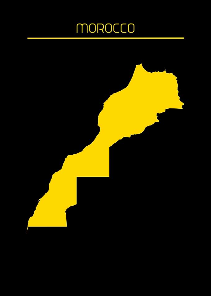 Marocco Map Gold