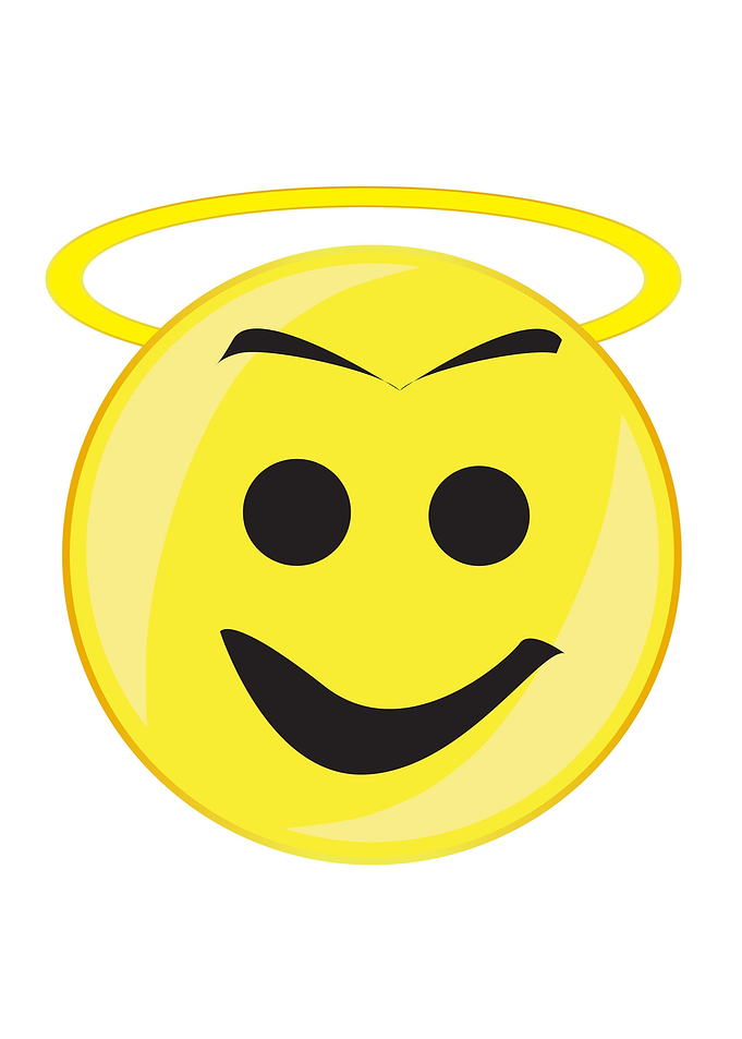 Angel With Halo Smile