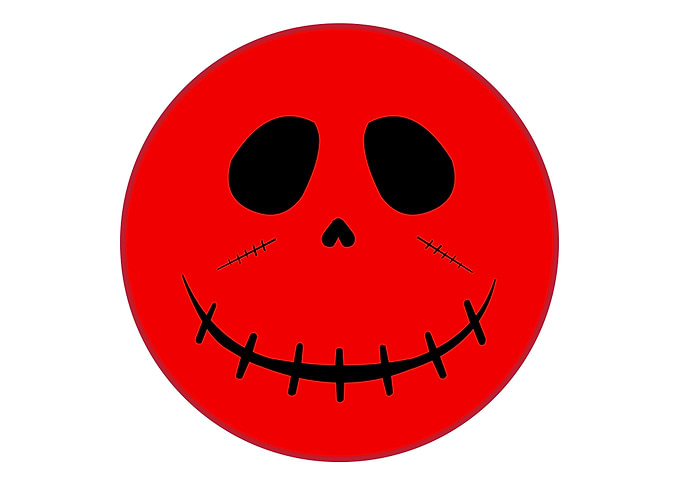 Crazy Red Zombie Face