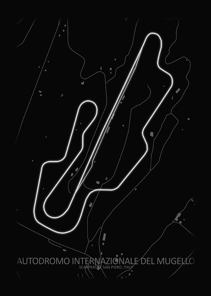 Mugello Circuit Dark Map