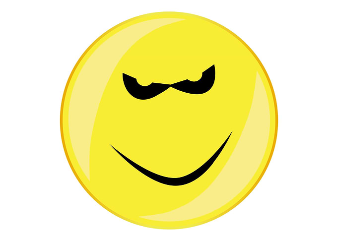 Evil Smile Face Button
