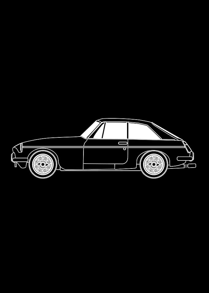 Sports Car Coupe Outline