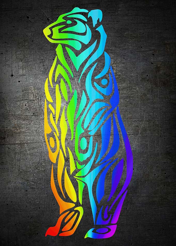 Haida Native Rainbow Bear