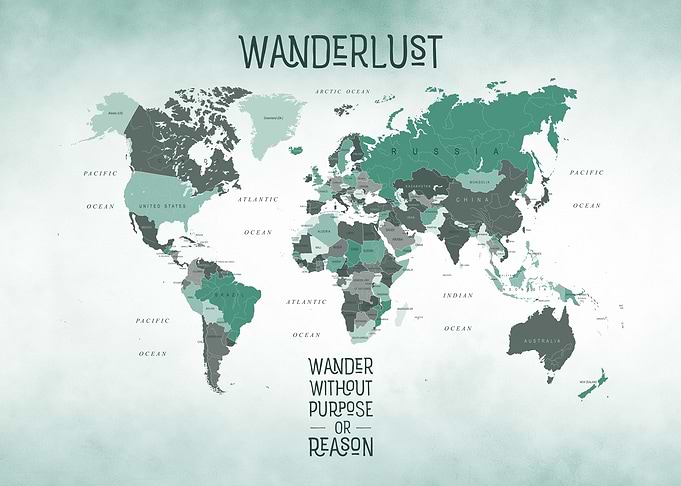 Wanderlust World Map