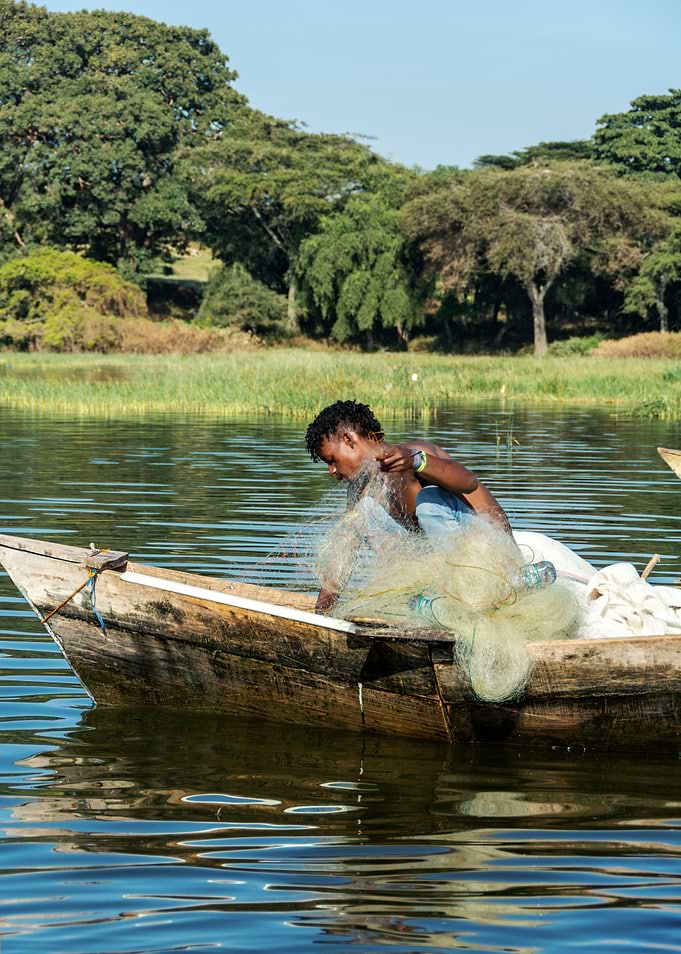 fishing with net