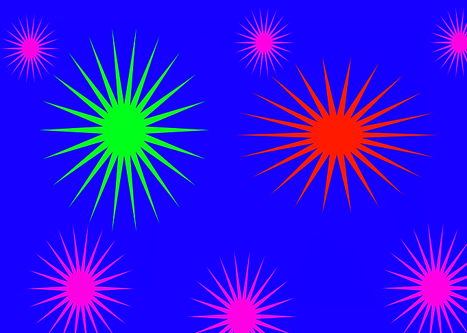 Fireworks on Royal Blue
