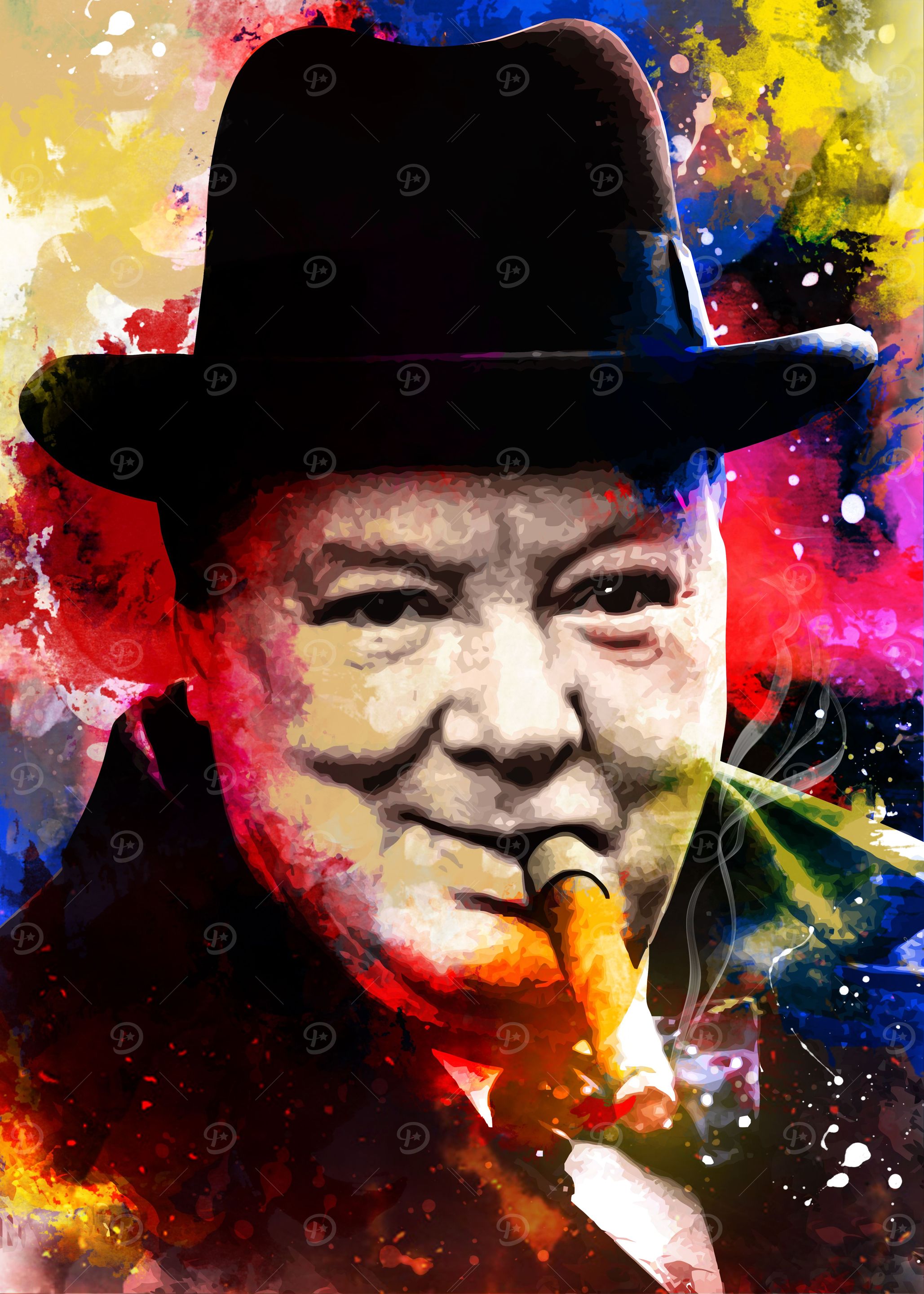 Winston Churchill Abstract