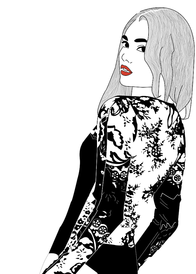 female fashion model