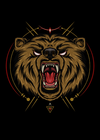 BEAR HEAD ILLUSTRATATION