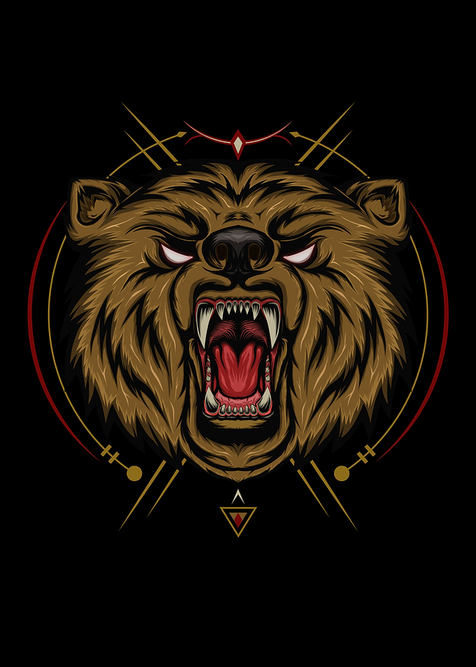 BEAR HEAD ILLUSTRATATION