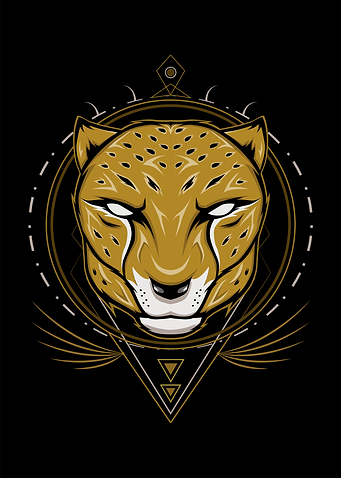Cheetah Head Illustration