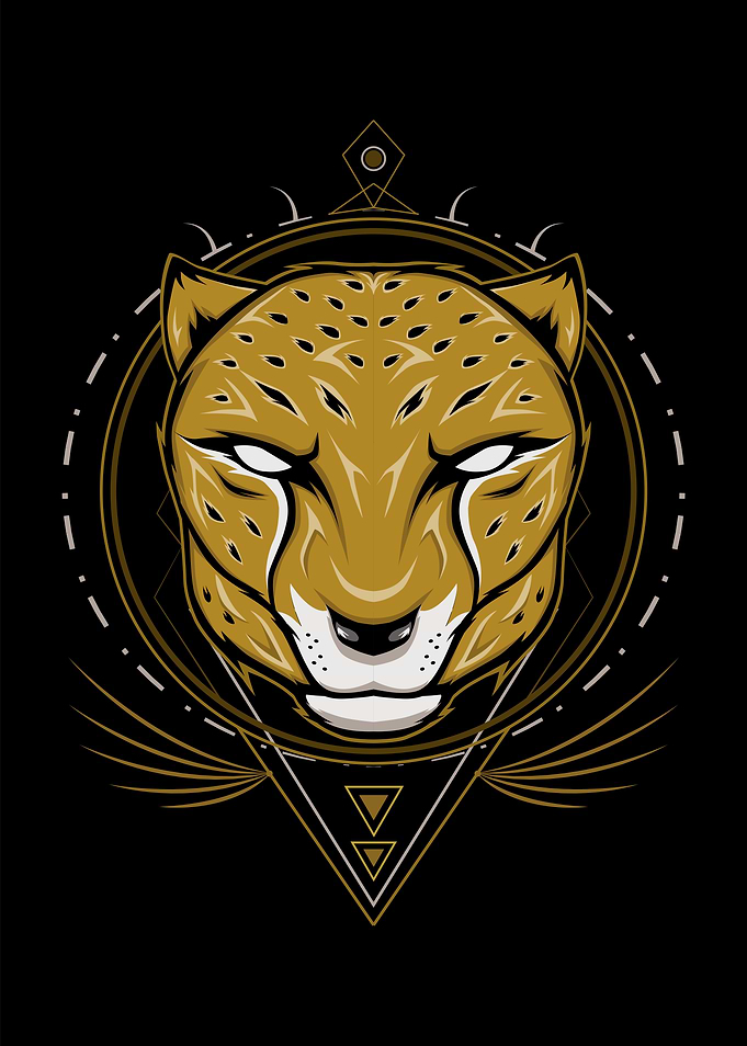 Cheetah Head Illustration