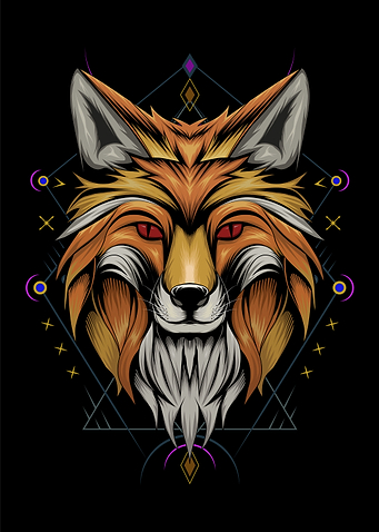 FOX HEAD ILLUSTRATION
