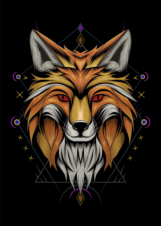 FOX HEAD ILLUSTRATION