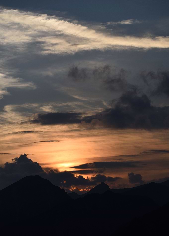 Sunset over mauntain