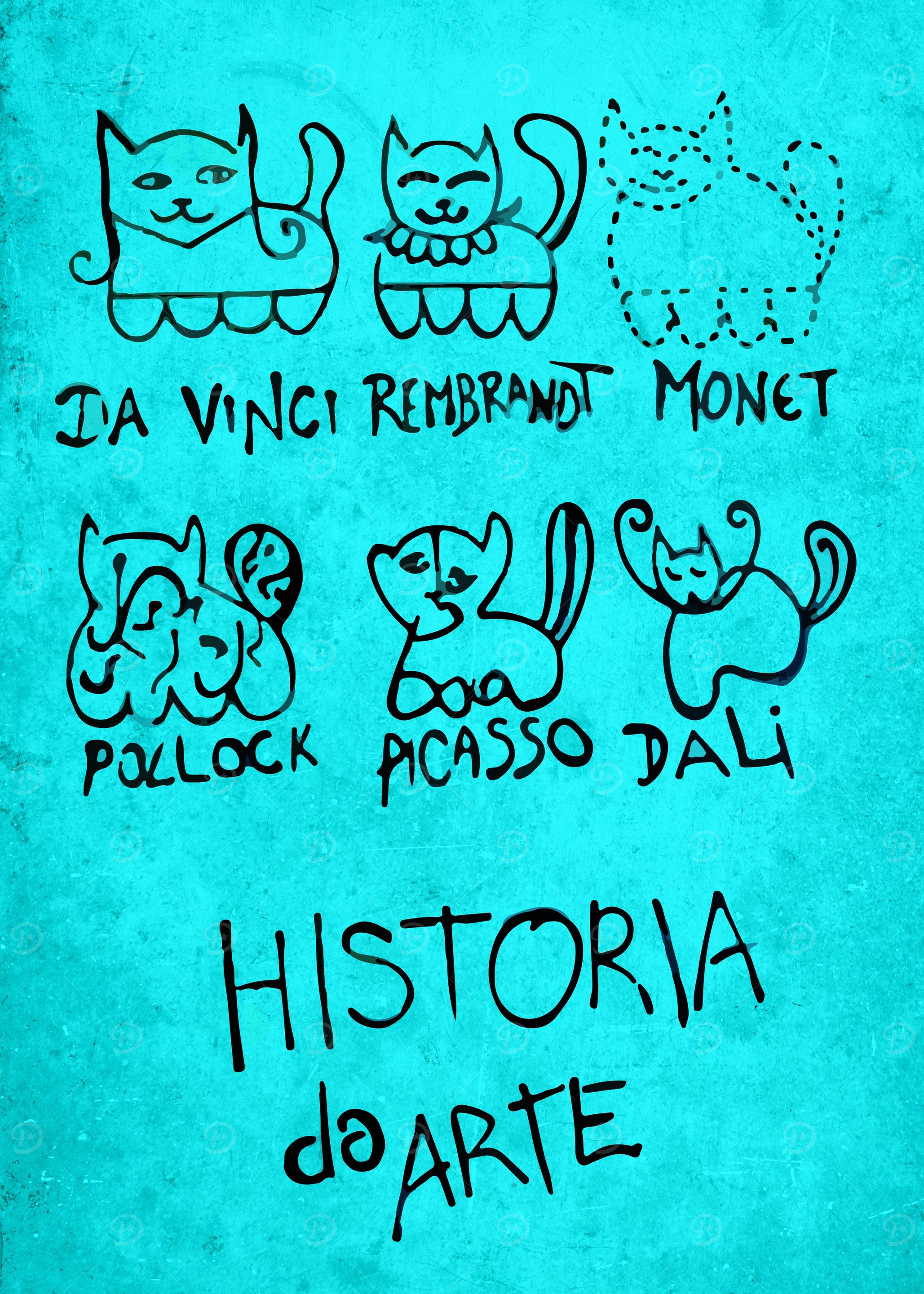 Cute Cat Art History