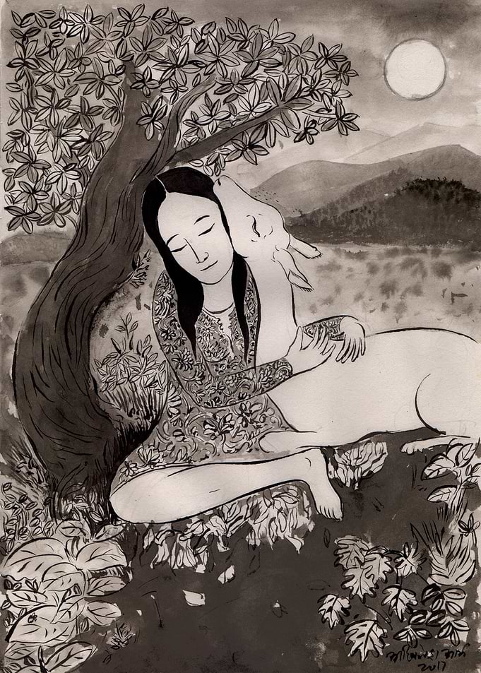 Forest Nymph with Deer