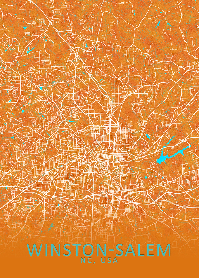 Winston Salem NC USA Map