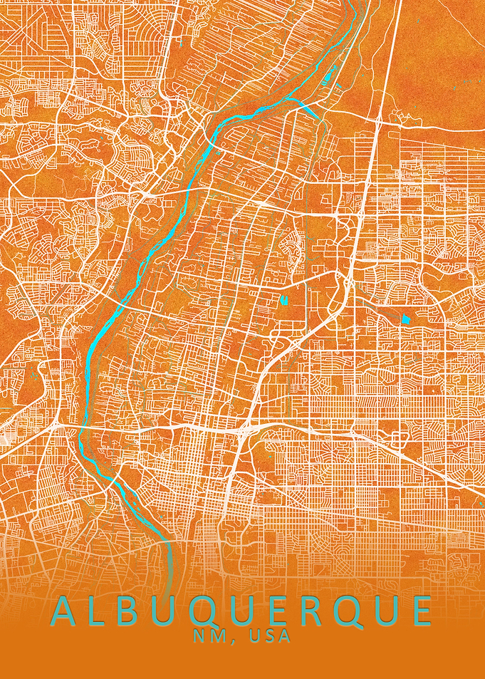 Albuquerque NM USA Map