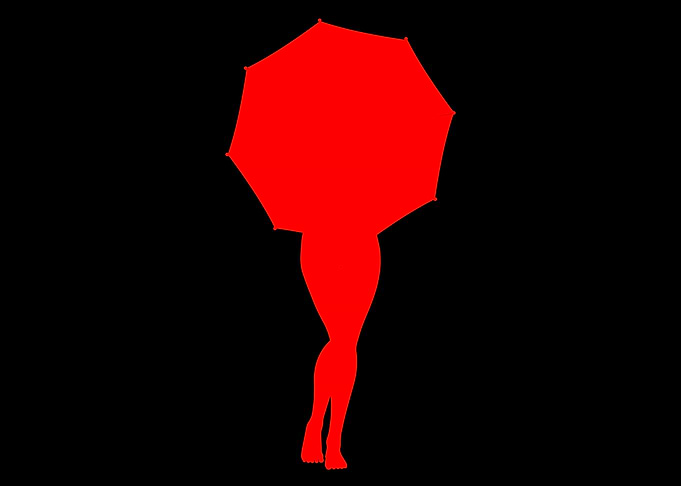 Lady Behind The Umbrella