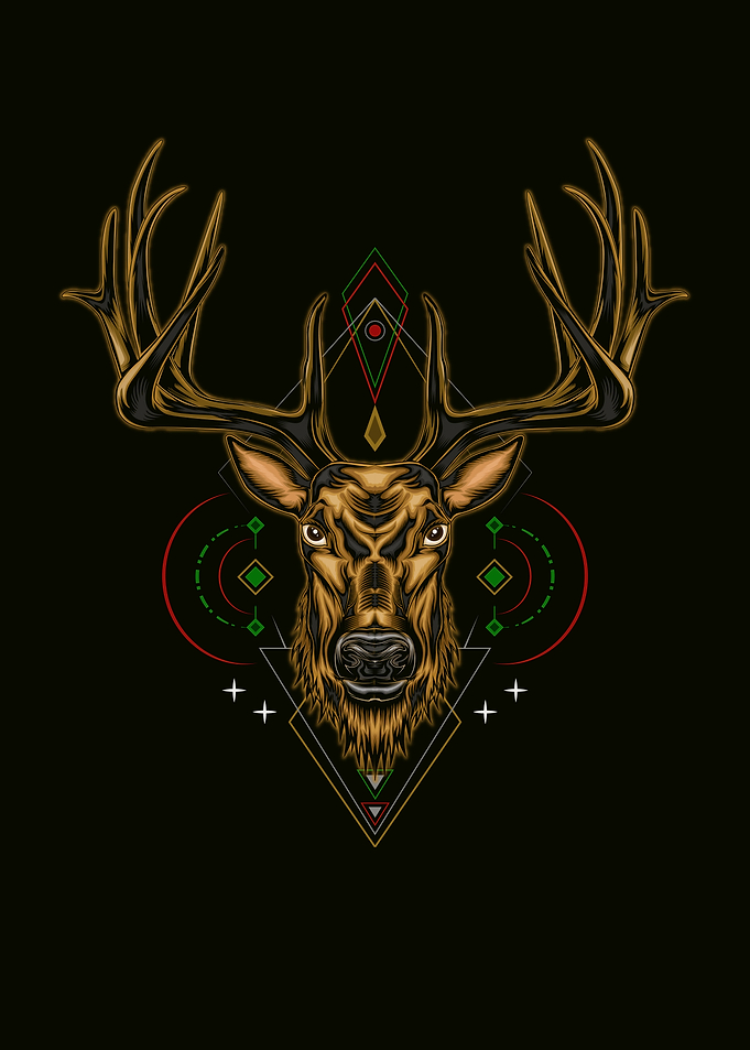 Deer head illustration