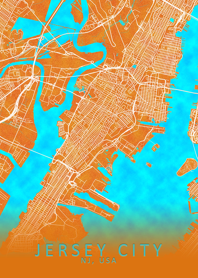 Jersey City NJ City Map