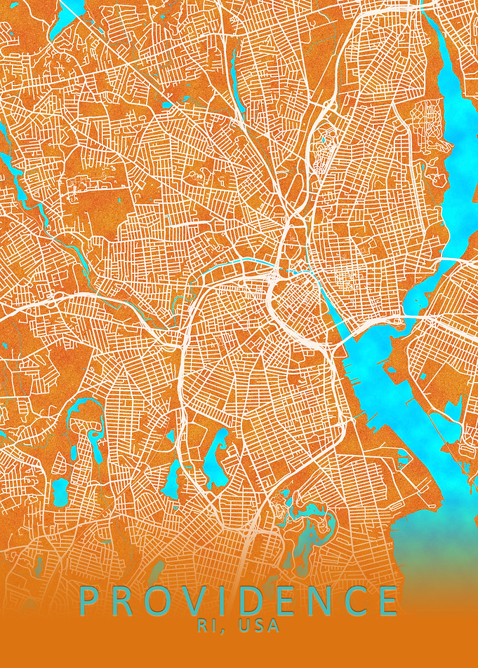 Providence RI USA City Map