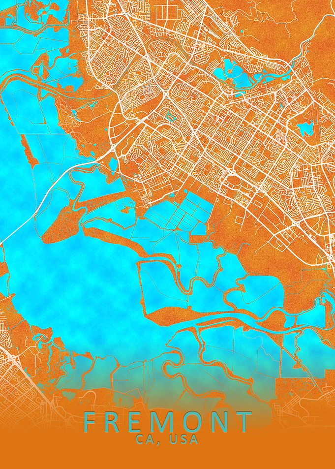 Fremont CA USA city map
