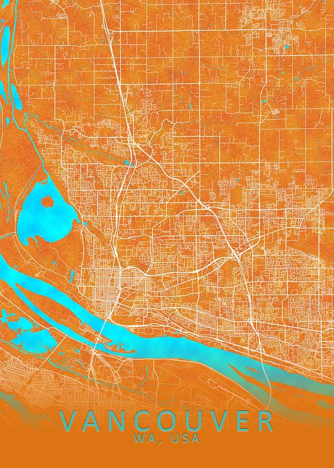 Vancouver WA USA City Map